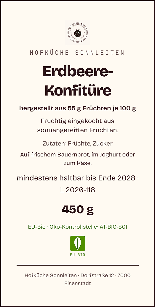 Marmeladen-Etikett Mosterei